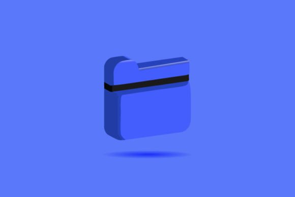 3d Folder Design Vector Isolated Graphics & Illustrations