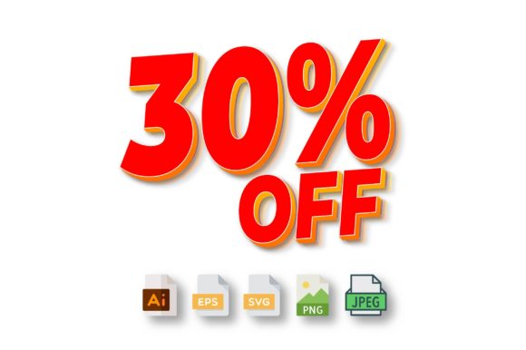 3D Text Design of 30 off Review