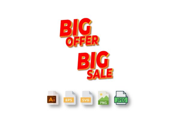 3D Text Design of Big Offer Big Sale – A Powerful Graphic Template for Marketing