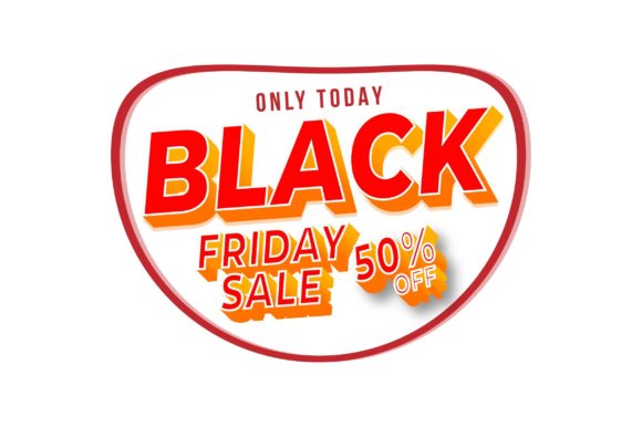 3D Text Design of Blac Friday Sale for Local Business Graphics