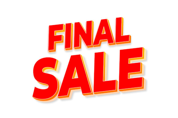 3D Text Design of Final Sale Graphics for Branding