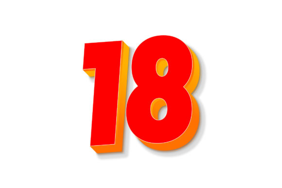 3D Text Design of Letter 18: Graphics for Graphic Templates