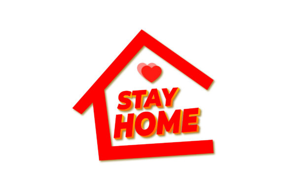 3D Text Design of Stay Home Graphics & Graphic Templates Review