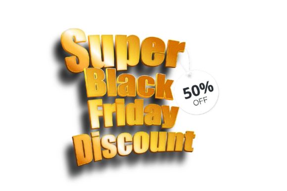 3D Text Design of Super Black Friday Sale – A Powerful Graphic Freebie for Branding