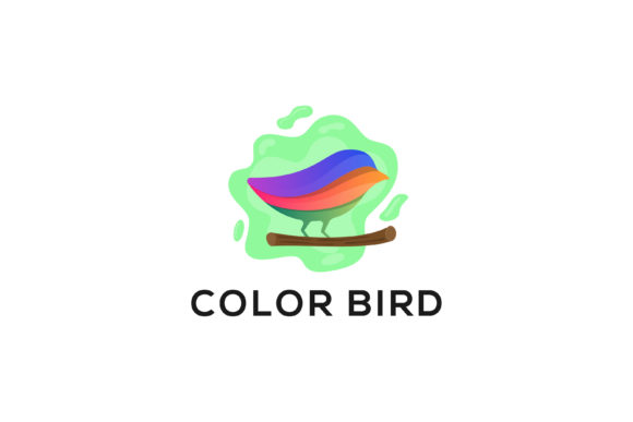 Abstract Colorful Bird Liquid Logo: Graphics and Logos Review