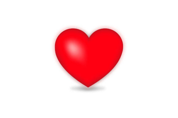 Beautiful 3d Heart Design for Valentines Graphics and Crafts