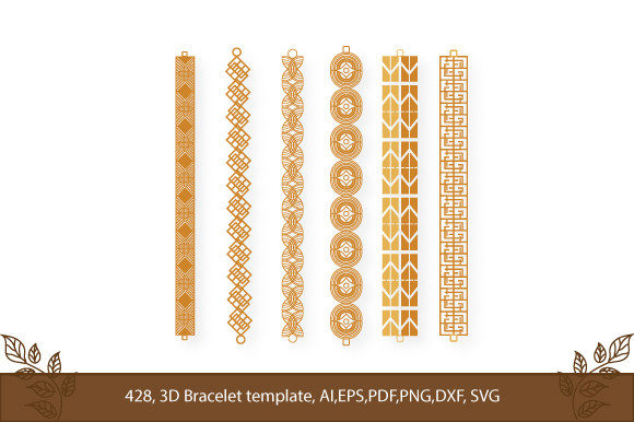 Bracelet Template SVG, Leather Bracelet Graphics and Crafts Review