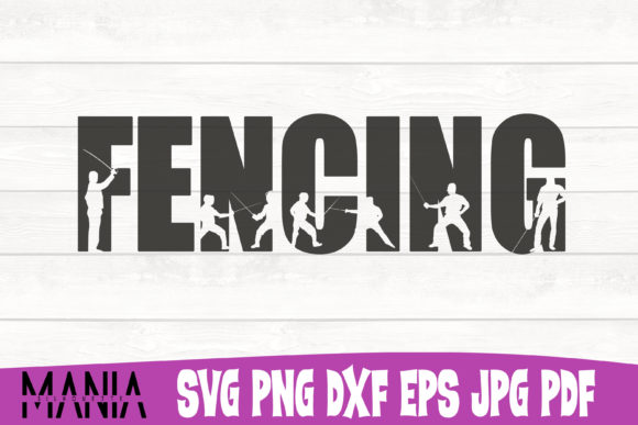 Fencing Svg Cut File Silhouette Graphics for Creative Projects