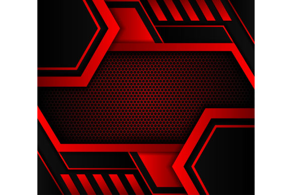 Geometric Hexagon Gradient Red Backgrounds Graphics Review