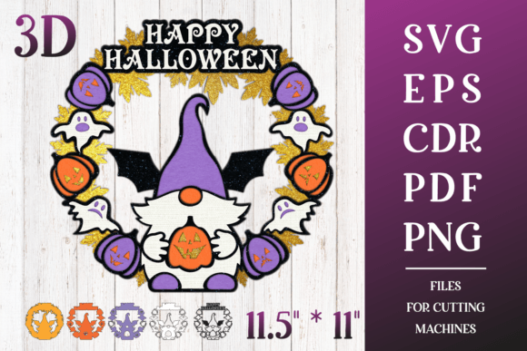 Halloween Door Sign with Gnome 3D Design: Laser Cutting and Autumn Amp Review