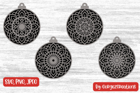 Layered Christmas Baubles SVG Cut Files
