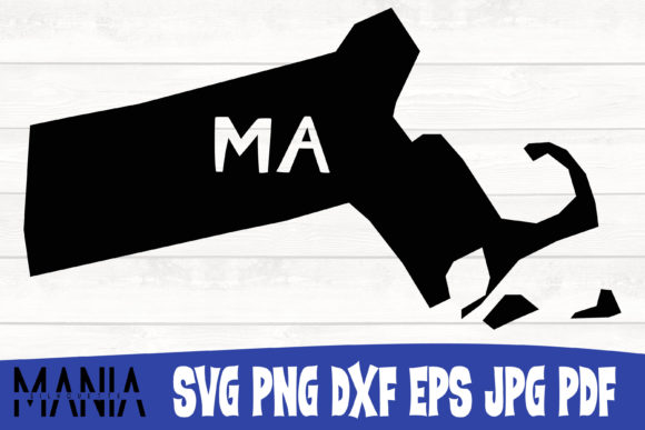 Massachusetts State SVG Silhouette Graphics