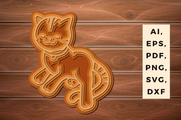 Multi Layer laser Paper Cut Cat: Laser Cutting and Other Art Amp