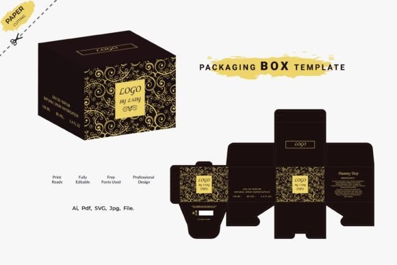 Packaging 3D Box Design Template: Graphics for Boxes Amp