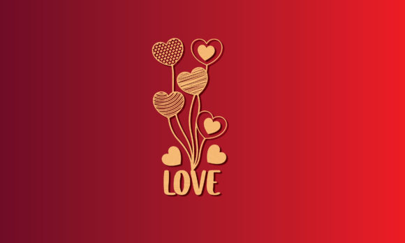 Papercut Wood Love 3d Design Graphics and Crafts