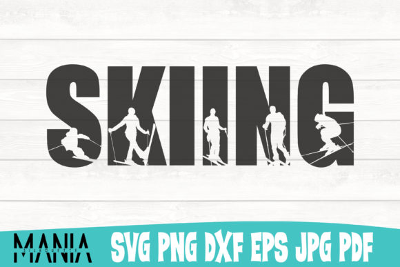 Skiing Svg Cut File Silhouette Graphics and Graphic Templates Review
