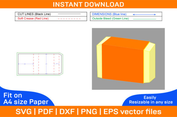 Soap Paper Sleeve Box Packaging Dieline: Graphics and Print Templates