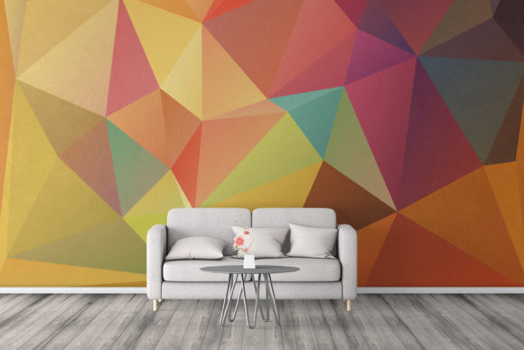 Triangular Polygon Pattern. Low Poly Graphics and Backgrounds Review